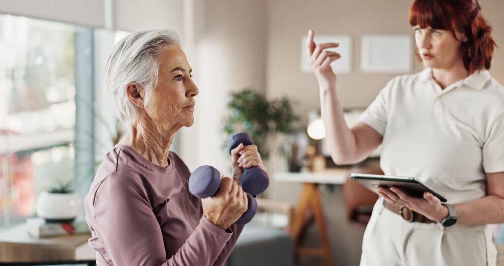 tablet physical therapist and senior woman with w 2025 04 06 11 29 58 utc converted